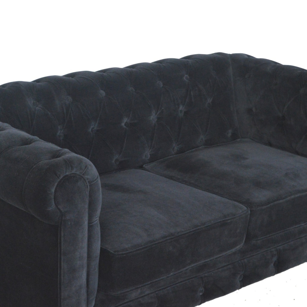Canapé noir velours Sofa