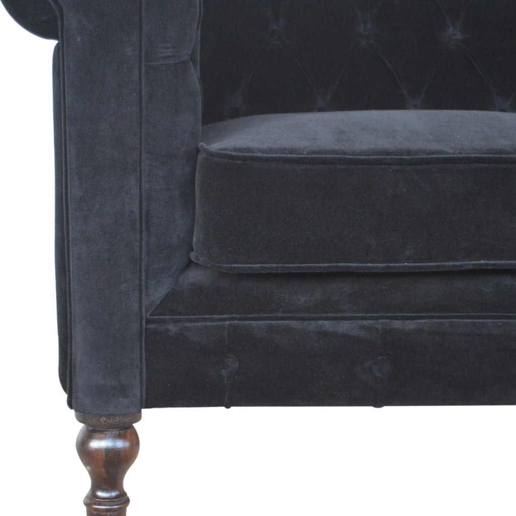 Canapé noir velours Sofa